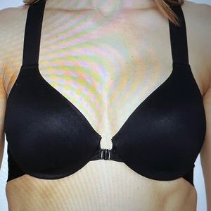🖤Mint🖤Spanx Bra-llelujah Blk Lightly Lined Front close, cross back Bra Sz 38 D
